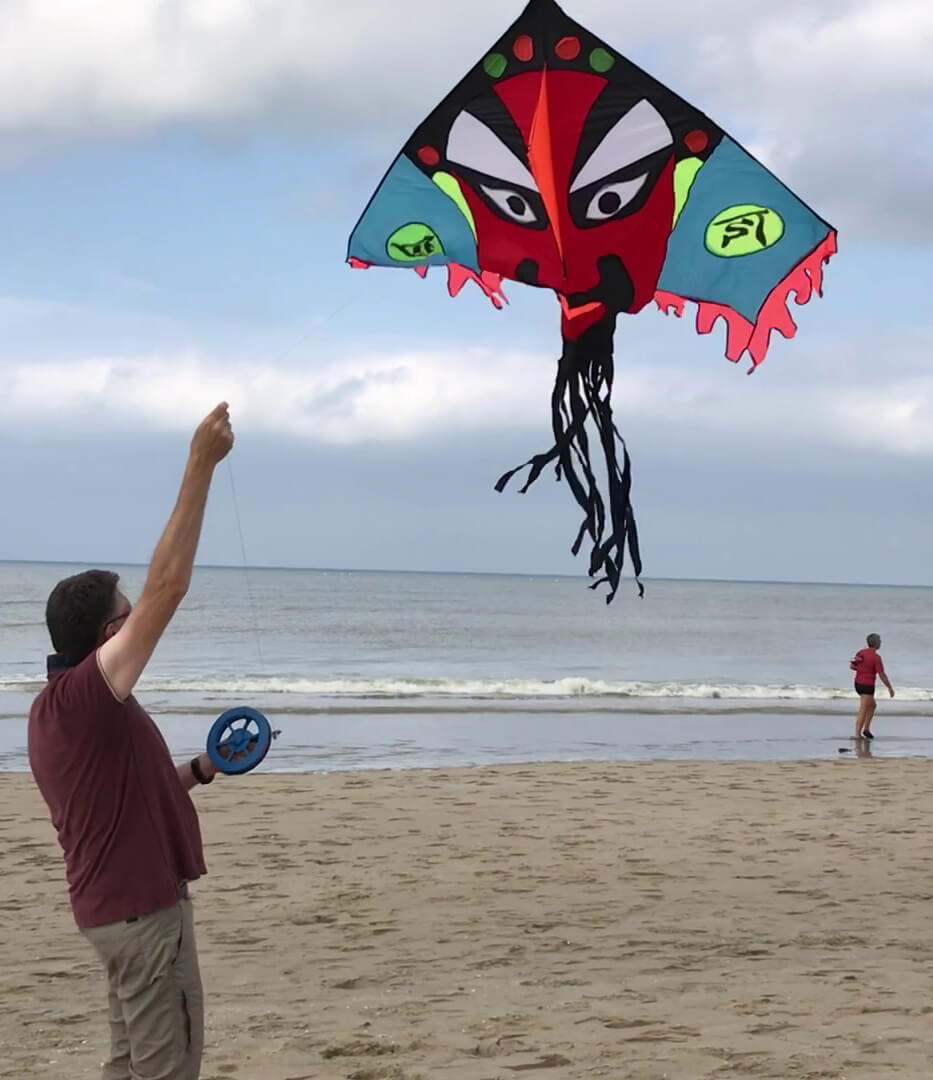 Christophe Barron, Naitre Père, Cerf-volant sur la plage